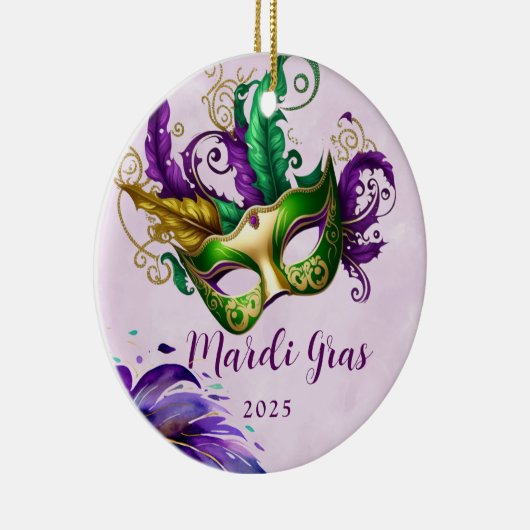 Mardi Gras Mask Keramisch Ornament (Rechts)