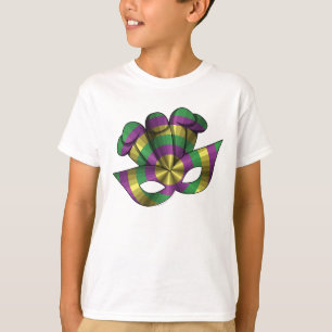 Mardi Gras Mask Kind en Baby Light Shirt