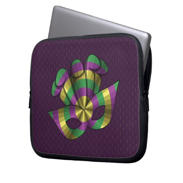 Mardi Gras Mask Laptop Hoes (Voorkant Links)