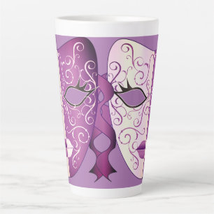 Mardi Gras Mask Latte Mok II 17 oz