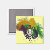 Mardi Gras Mask Magnet (Voorkant / Achterkant)