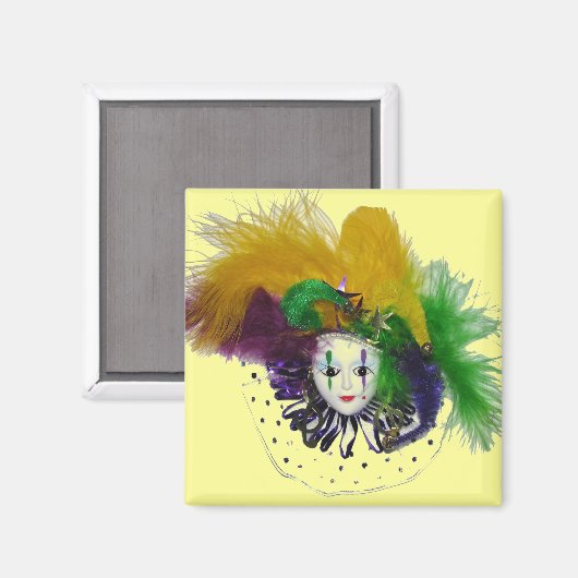 Mardi Gras Mask Magnet (Voorkant / Achterkant)
