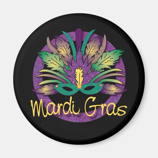 Mardi Gras Mask Magnet (Voorkant)