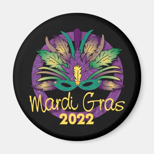 Mardi Gras Mask Magnet - 2022 (Voorkant)