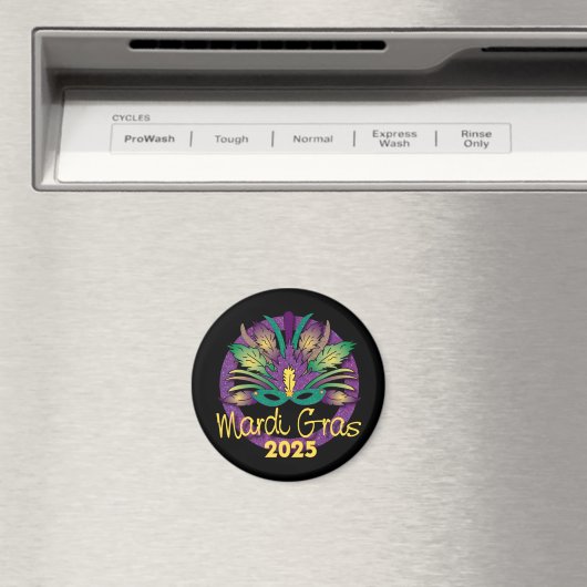 Mardi Gras Mask Magnet - 2025 (Insitu (Vaatwasser))