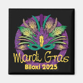 Mardi Gras Mask Magnet - 2025 - Biloxi, MS (Voorkant)