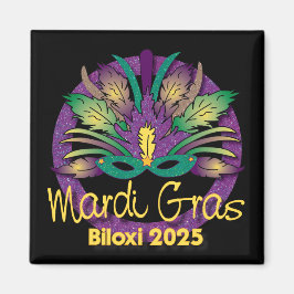Mardi Gras Mask Magnet - 2025 - Biloxi, MS