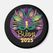 Mardi Gras Mask Magnet - 2025 - Biloxi, MS (Voorkant)