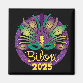 Mardi Gras Mask Magnet - 2025 - Biloxi, MS (Voorkant)