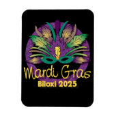 Mardi Gras Mask Magnet - 2025 - Biloxi, MS Magneet (Verticaal)