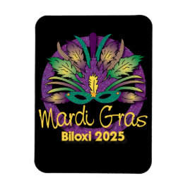Mardi Gras Mask Magnet - 2025 - Biloxi, MS Magneet
