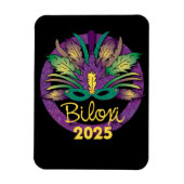 Mardi Gras Mask Magnet - 2025 - Biloxi, MS Magneet (Verticaal)