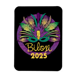 Mardi Gras Mask Magnet - 2025 - Biloxi, MS Magneet