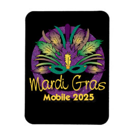 Mardi Gras Mask Magnet - 2025 - Mobiel Magneet