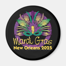 Mardi Gras Mask Magnet - 2025 - New Orleans