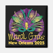 Mardi Gras Mask Magnet - 2025 - New Orleans (Voorkant)