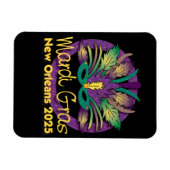 Mardi Gras Mask Magnet - 2025 - New Orleans Magneet (Horizontaal)