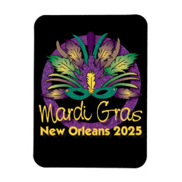 Mardi Gras Mask Magnet - 2025 - New Orleans Magneet