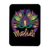Mardi Gras Mask Magnet - Mobile, AL Magneet (Verticaal)
