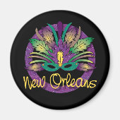 Mardi Gras Mask Magnet - New Orleans, LA (Voorkant)