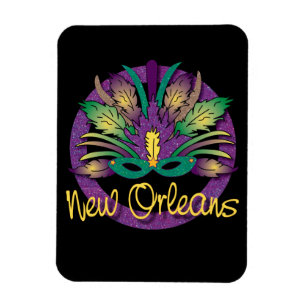Mardi Gras Mask Magnet - New Orleans Magneet