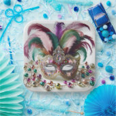 Mardi Gras Mask met juwelen Papieren Bordje (Feest)