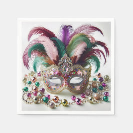 Mardi Gras Mask met juwelen Servet