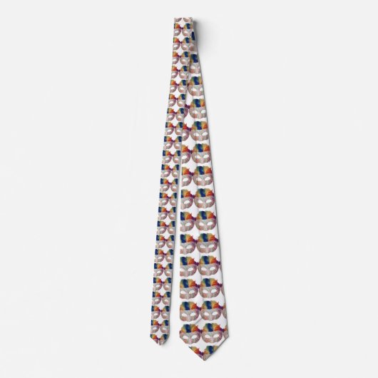 Mardi Gras Mask Necktie Stropdas (Achterkant)