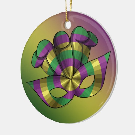 Mardi Gras Mask-Ornament Keramisch Ornament (Links)