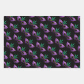 Mardi Gras Mask Paars Green Gold Sparkles Inpakpapier Vel (Voorkant 2)