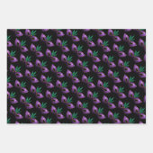 Mardi Gras Mask Paars Green Gold Sparkles Inpakpapier Vel (Voorkant)