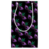 Mardi Gras Mask Paars Green Gold Sparkles Klein Cadeauzakje (Voorkant)