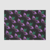 Mardi Gras Mask Paars Green Gold Sparkles Tissuepapier (Voorkant)