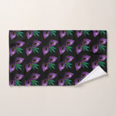 Mardi Gras Mask Paars Green Sparkles patroon Bad Handdoek (Handdoek)