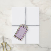 Mardi Gras Mask Paarse Green Faux Gold Zwart Cadeaulabel (Met Touw)