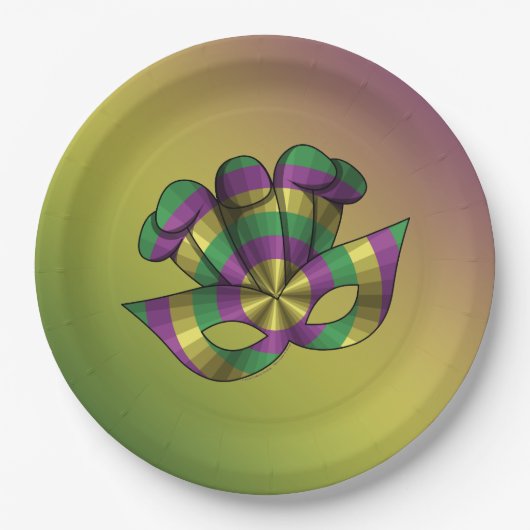 Mardi Gras Mask Paper Bord (Voorkant)