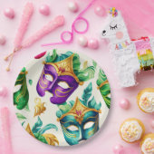 Mardi Gras Mask paper borden Papieren Bordje (Feest)