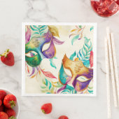 Mardi Gras Mask Paper Dinner Napkins Servet (Insitu)
