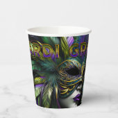 Mardi Gras Mask Papieren Bekers (Links)