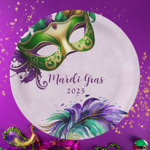 Mardi Gras Mask Papieren Bordje