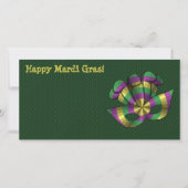 Mardi Gras Mask Photo Card (Voorkant)