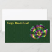 Mardi Gras Mask Photo Card (Voorkant / Achterkant)