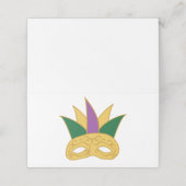 Mardi Gras Mask Plaatskaartje (Buitenkant ongevouwen)
