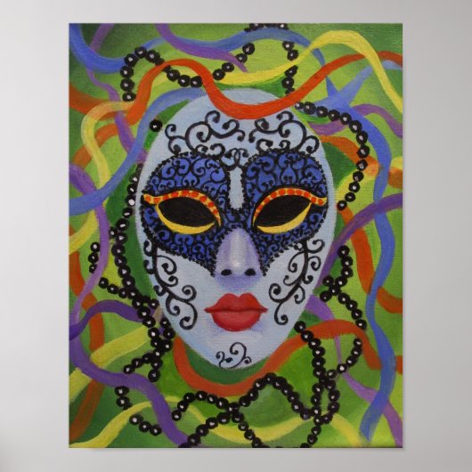 MARDI GRAS MASK, POSTER (Voorkant)