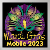 Mardi Gras Mask Poster - 2023 - Mobile (Voorkant)