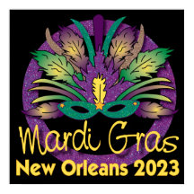 Mardi Gras Mask Poster - 2023 - New Orleans