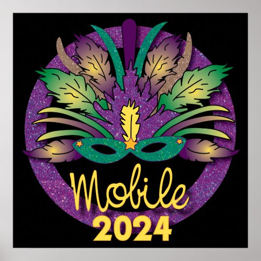 Mardi Gras Mask Poster - 2024 - Mobiel (Voorkant)