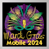 Mardi Gras Mask Poster - 2024 - Mobiel (Voorkant)