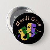 Mardi Gras Mask Ronde Button 7,6 Cm (Voorkant /achterkant)