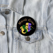 Mardi Gras Mask Ronde Button 7,6 Cm (In situ)